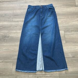 Anthropologie x Pilcro Denim Jean Maxi Skirt Sz 10